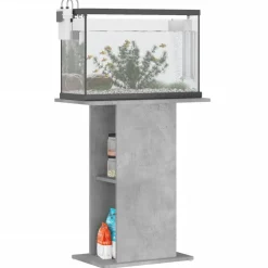 vidaXL Aquariumstandaard betongrijs 60,5x36x72,5 cm bewerkt hout