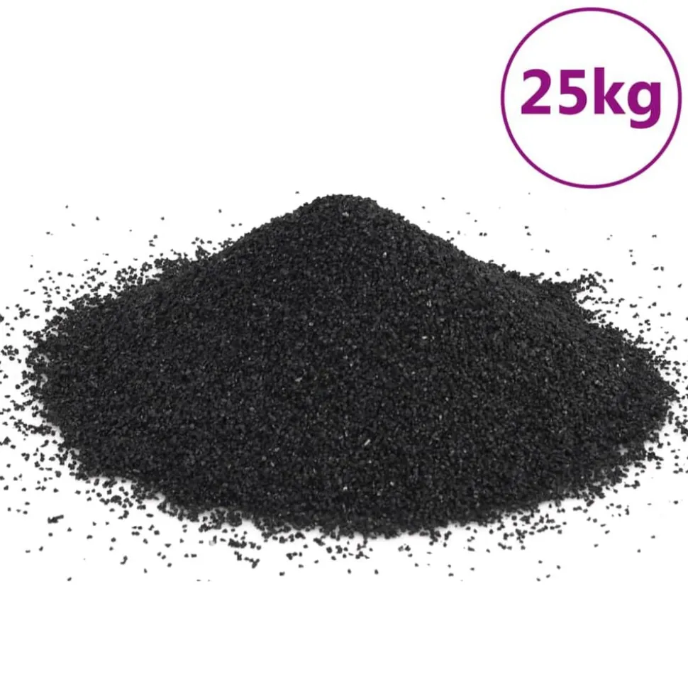 vidaXL Aquariumzand 25 kg 0,2-2 mm zwart