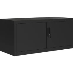 vidaXL Archiefkast 90x40x110 cm staal zwart