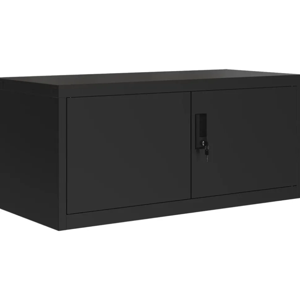 vidaXL Archiefkast 90x40x110 cm staal zwart