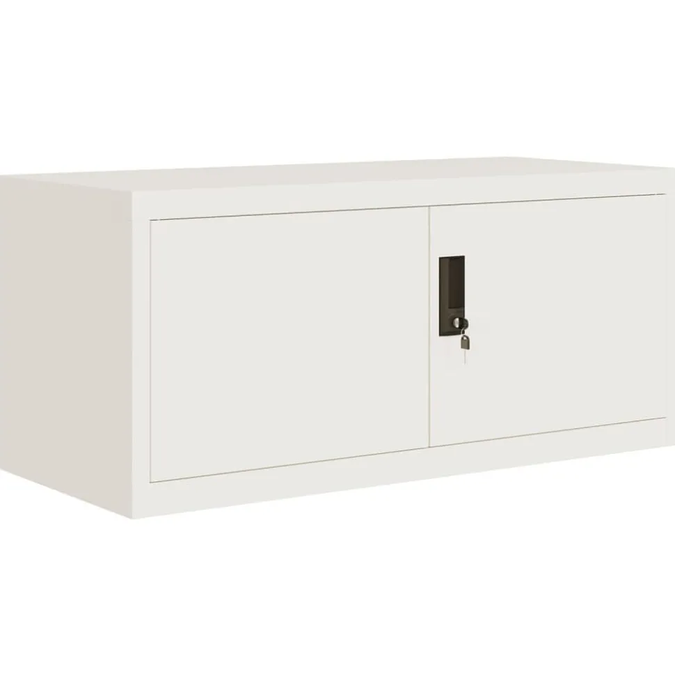 vidaXL Archiefkast 90x40x40 cm staal wit