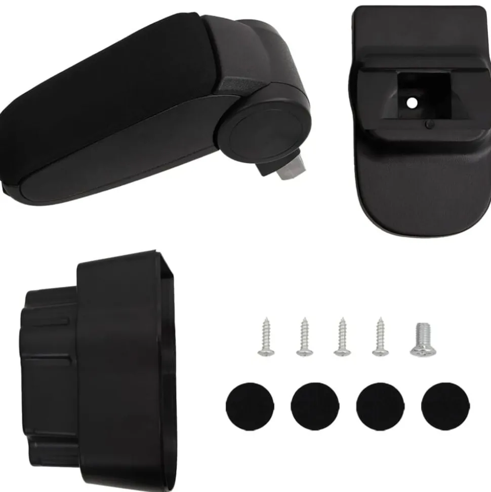 vidaXL Armsteun 12x37x(31-48) cm ABS zwart