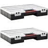 vidaXL Assortimentsdozen 2 st met verdelers 460x325x80 mm kunststof
