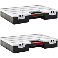 vidaXL Assortimentsdozen 2 st met verdelers 460x325x80 mm kunststof