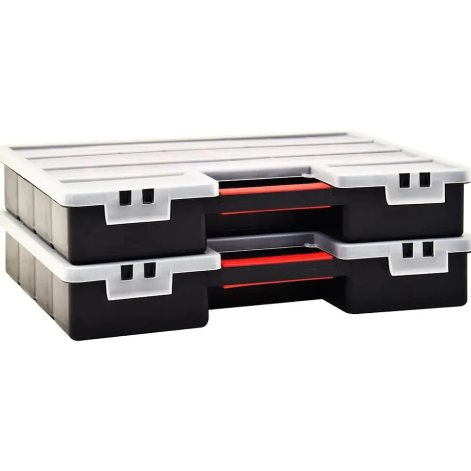 vidaXL Assortimentsdozen 2 st met verdelers 460x325x80 mm kunststof