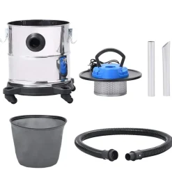 vidaXL Asstofzuiger met HEPA filter 1200 W 20 L roestvrij staal