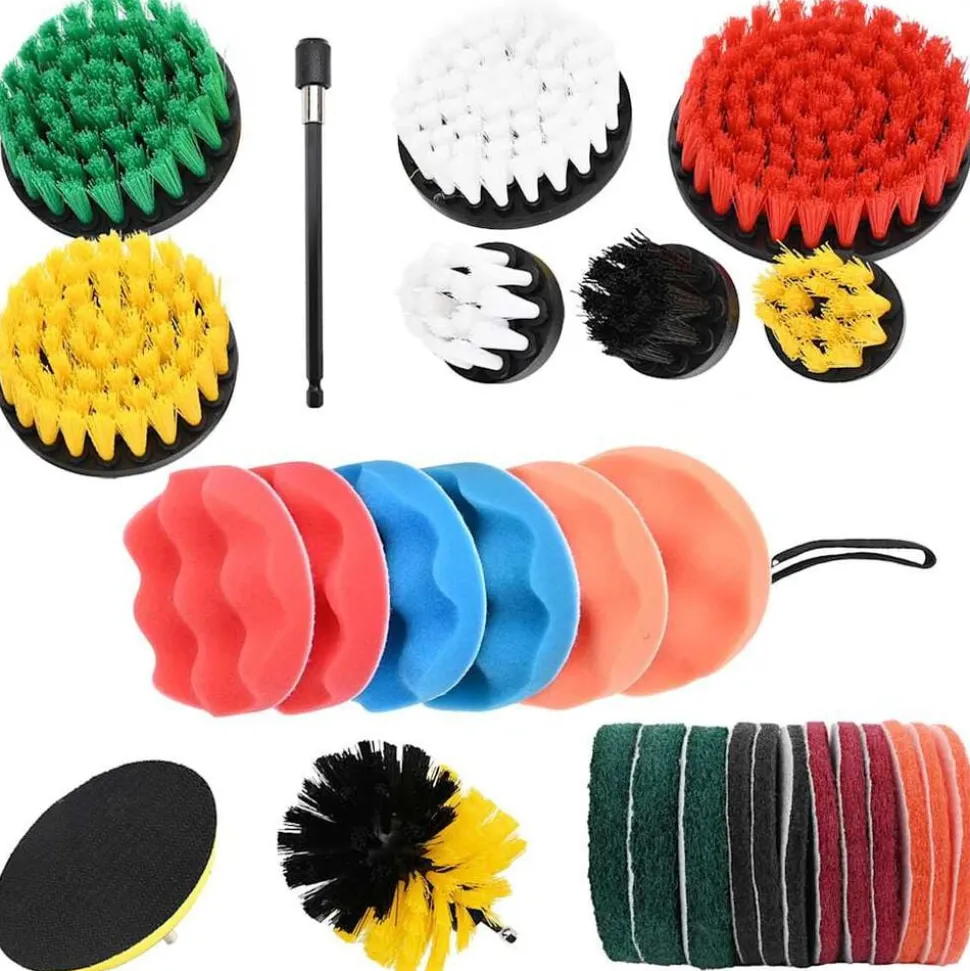 vidaXL Auto Borstelset Multikleur poly rattan