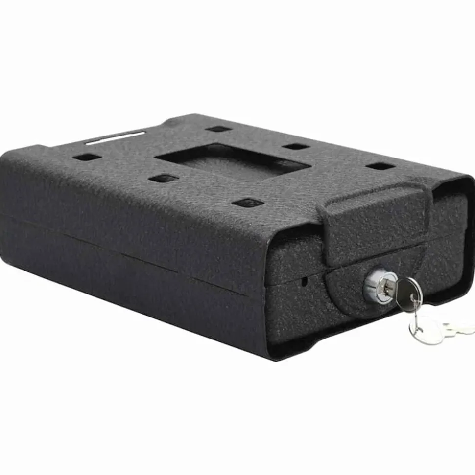 vidaXL Auto Safe met slot Zwart 22 x 16 x 7 cm Staal