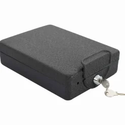 vidaXL Auto Safe met slot Zwart 22 x 16 x 7 cm Staal