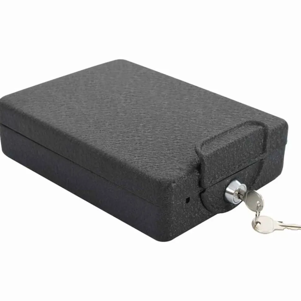 vidaXL Auto Safe met slot Zwart 22 x 16 x 7 cm Staal