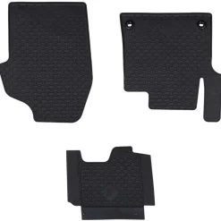 vidaXL Autobodemmat 3 pcs Zwart Rubber