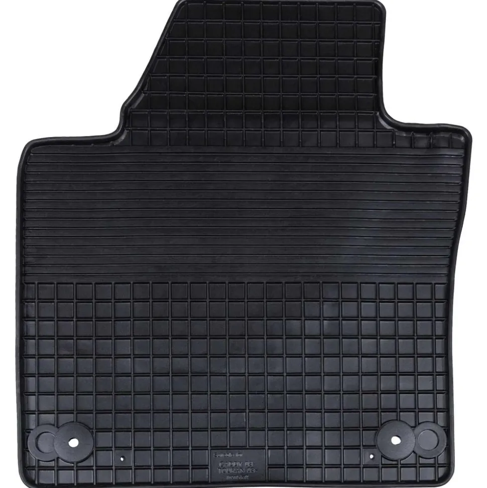 vidaXL Autobodemmat 4 pcs Zwart Rubber