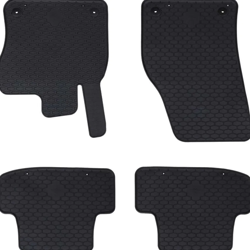 vidaXL Autobodemmat 4 pcs Zwart geschikt voor AUDI Q2 2017 Rubber
