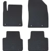 vidaXL Autobodemmat 4 pcs Zwart Rubber