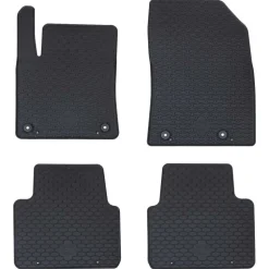 vidaXL Autobodemmat 4 pcs Zwart Rubber