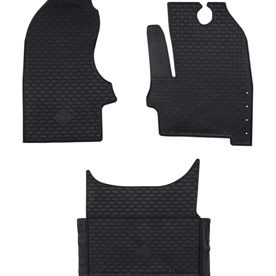 vidaXL Autobodemmat 3 pcs Zwart Geschikt voor Iveco DAILY 2014- Rubber