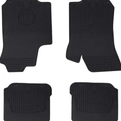 vidaXL Autobodemmat 4 pcs Zwart Rubber