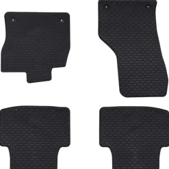 vidaXL Autobodemmat 4 pcs Zwart Rubber