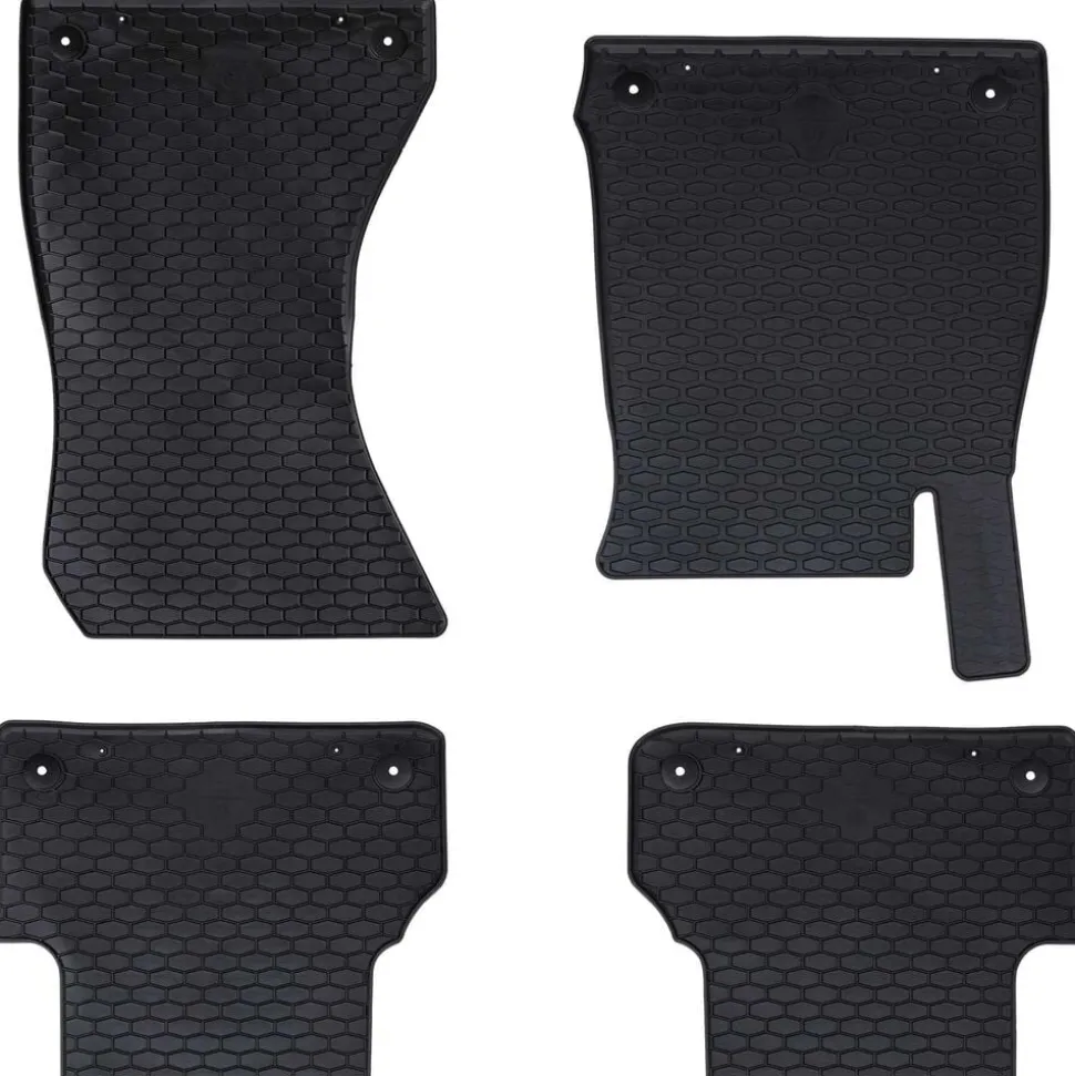 vidaXL Autobodemmat 4 pcs Zwart geschikt voor Audi A4 B9 2015-2024