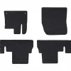 vidaXL Autobodemmat 4 pcs Zwart Rubber