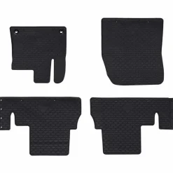 vidaXL Autobodemmat 4 pcs Zwart Rubber