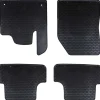 vidaXL Autobodemmat 4 pcs Zwart Rubber
