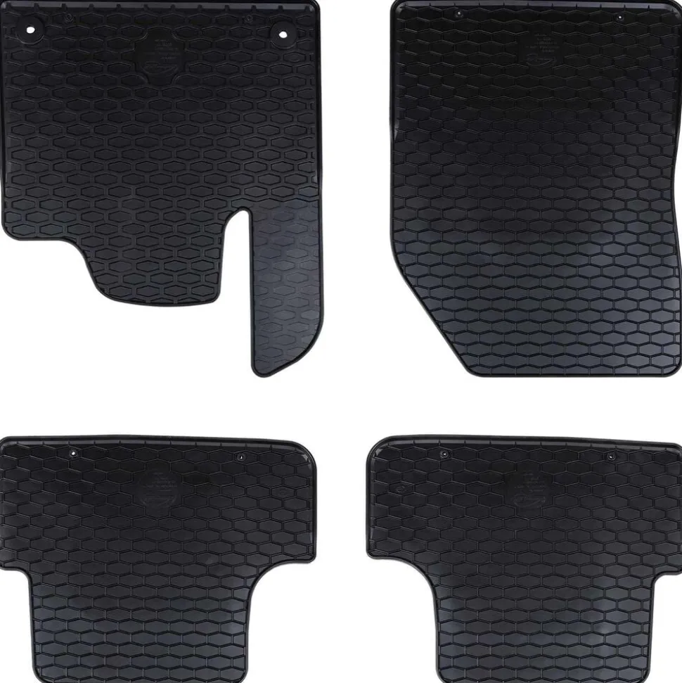 vidaXL Autobodemmat 4 pcs Zwart Rubber