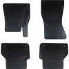 vidaXL Autobodemmat 4 pcs Zwart Rubber