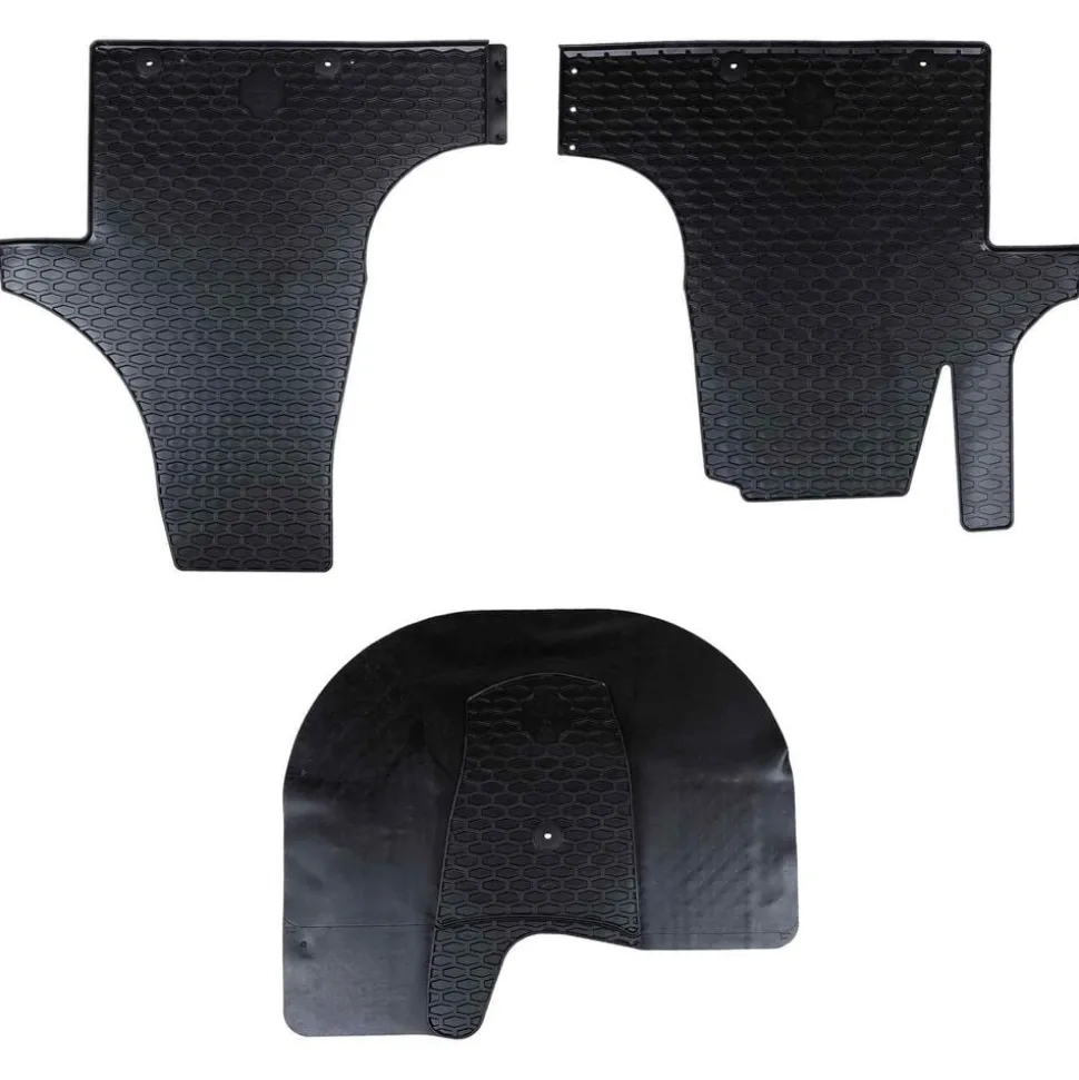 vidaXL Autobodemmat 3 pcs Zwart Geschikt voor VW T5 2010-2015 Rubber