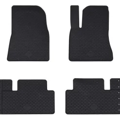 vidaXL Autobodemmat 4 pcs Zwart Rubber