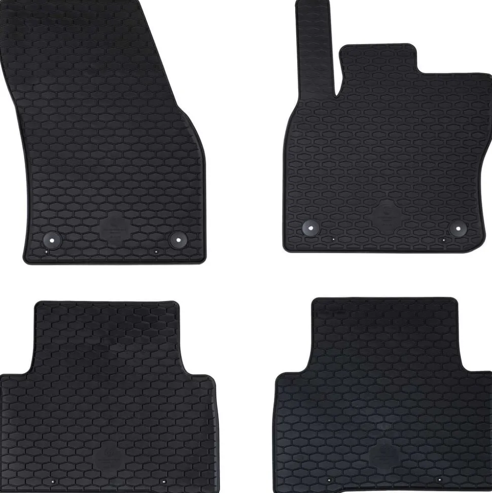 vidaXL Autobodemmat 4 pcs Zwart geschikt voor VW TIGUAN 2016-2023