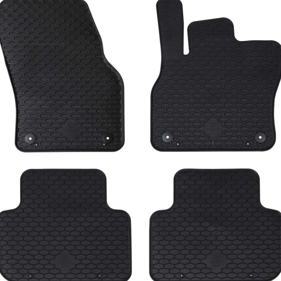 vidaXL Autobodemmat 4 pcs Zwart Geschikt voor Audi Q3 2019-2025 Rubber