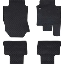 vidaXL Autobodemmat 4 pcs Zwart Rubber