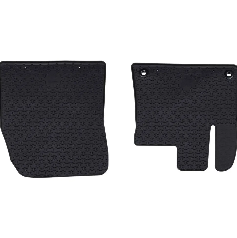 vidaXL Autobodemmat 2 pcs Zwart Rubber