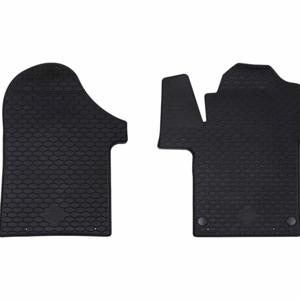 vidaXL Autobodemmat 2 pcs Zwart Rubber