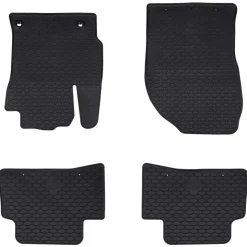 vidaXL Autobodemmat 4 pcs Zwart Rubber