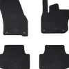 vidaXL Autobodemmat 4 pcs Zwart Rubber