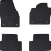 vidaXL Autobodemmat 4 pcs Zwart Rubber