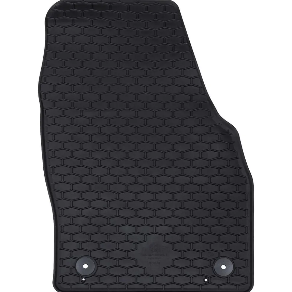 vidaXL Autobodemmat 4 pcs Zwart Rubber