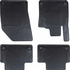 vidaXL Autobodemmat 4 pcs Zwart Rubber