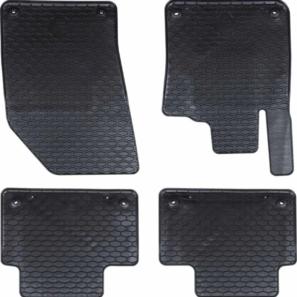 vidaXL Autobodemmat 4 pcs Zwart Rubber