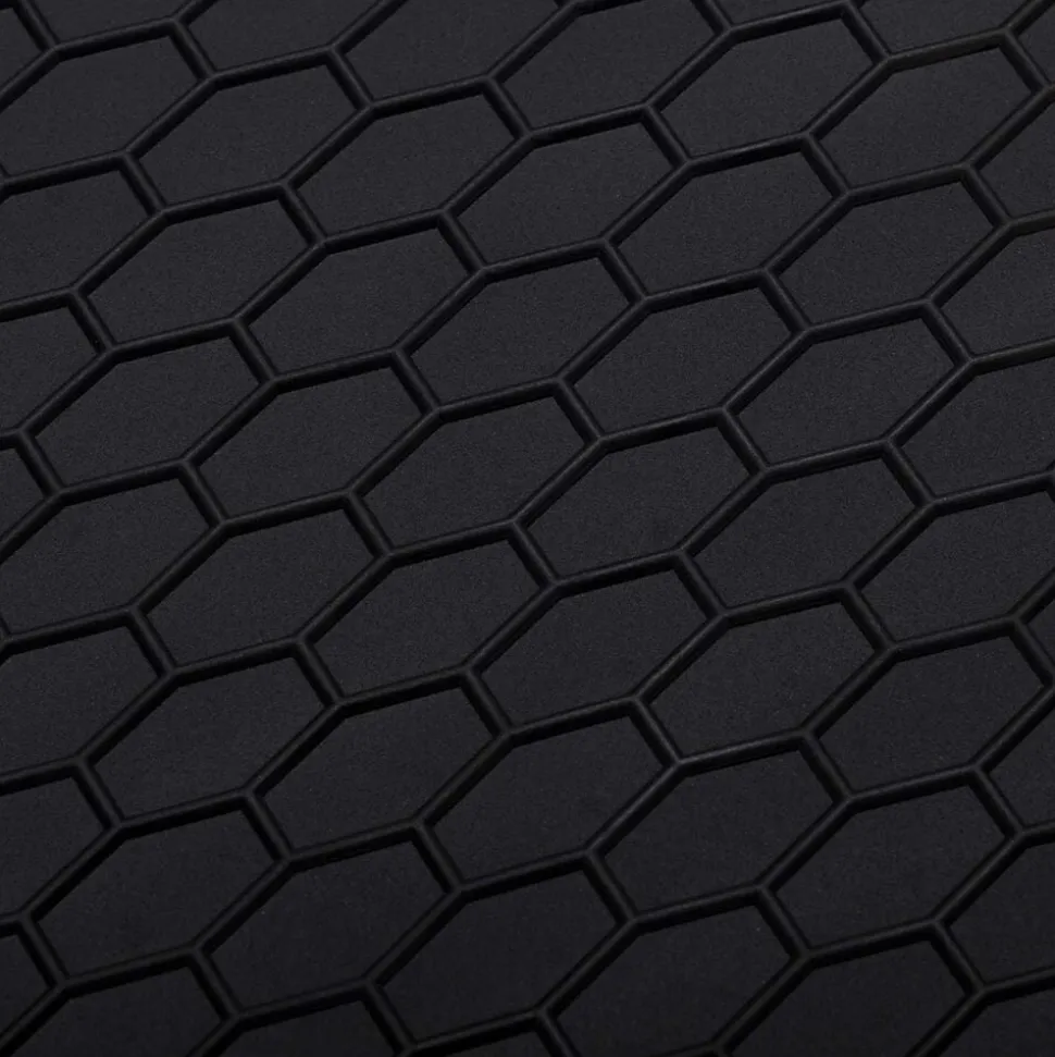vidaXL Autobodemmat Zwart Rubber