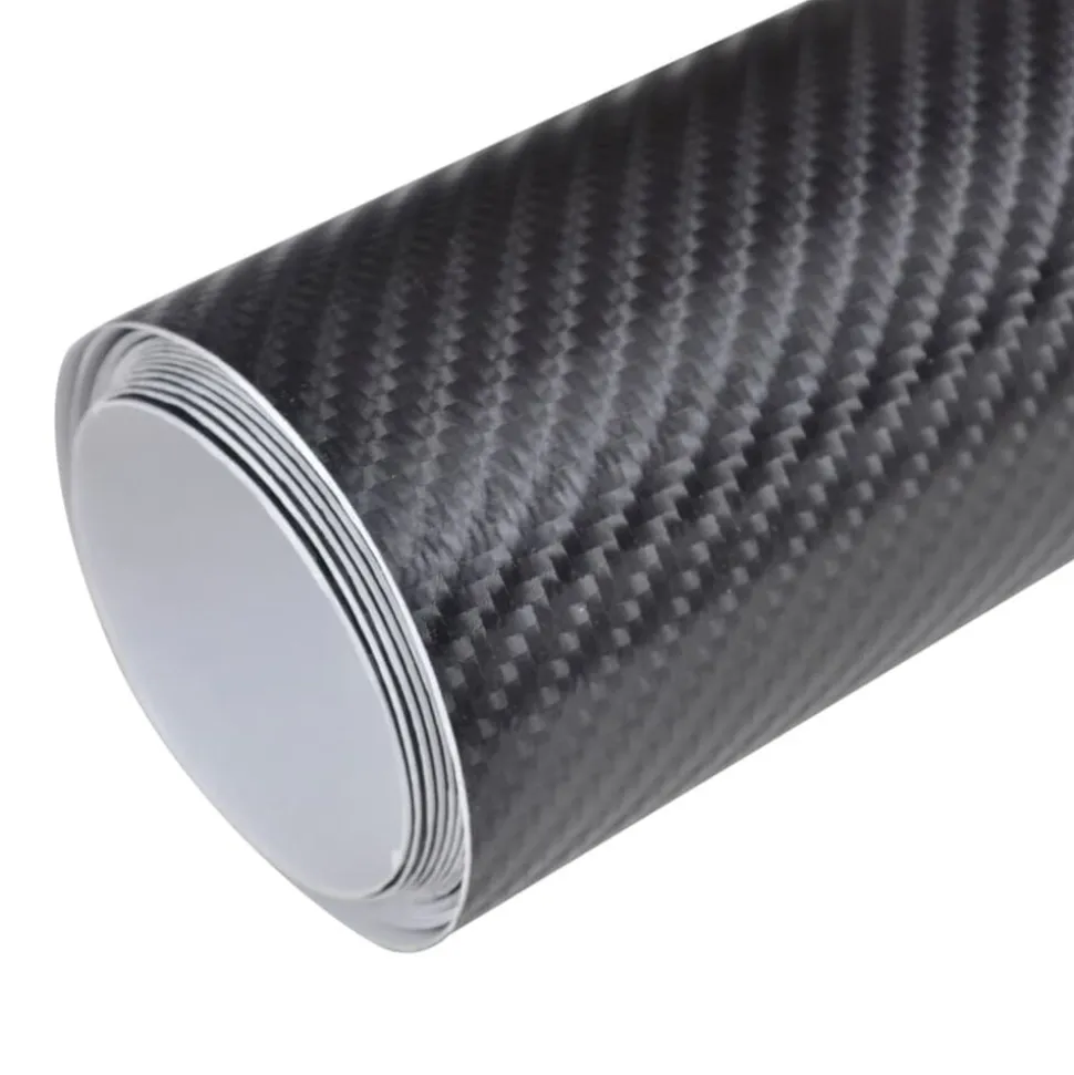 vidaXL Autofolie 4D 100x150 cm zwart