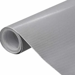 vidaXL Autofolie 4D 100x150 cm zilverkleurig