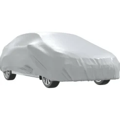 vidaXL Autohoes voor sedan met gespriemen M volledig zilverkleurig