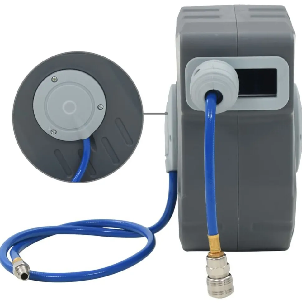 vidaXL Automatische luchthaspel 1/4" 12 m