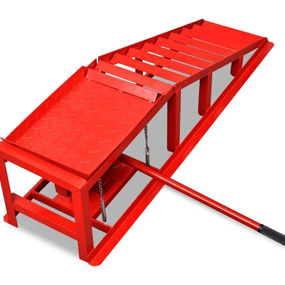 vidaXL Autoreparatie oprijplaten 2 st staal rood