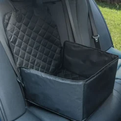 vidaXL Autostoelhoes voor honden zwart 45x45x25/55 cm