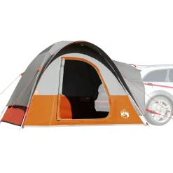 vidaXL Autotent 4-persoons waterdicht grijs en oranje