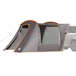 vidaXL Autotent waterdicht grijs en oranje